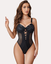 Lace Bodysuits With Snap Crotch